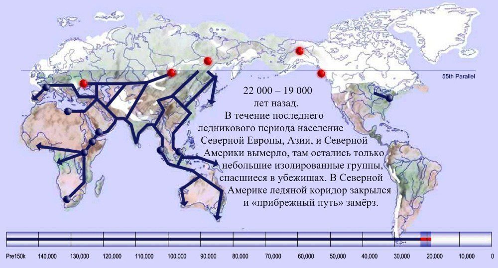 14 расселение человека по Земле 22 000 лет назад