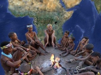 Расселение человека по Земле - Бушмены племени Сан фото