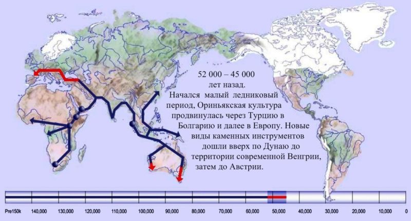 10 расселение человека по Земле 52 000 лет назад