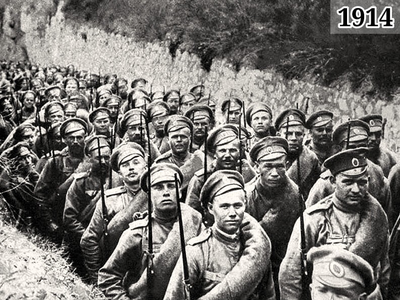 Фото русская армия на марше - Первая мировая война