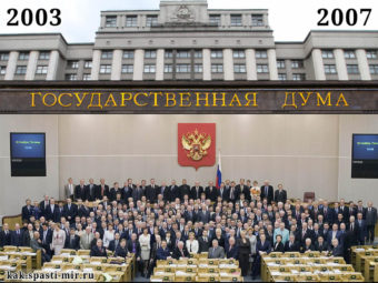 Фото депутаты Государственной думы 4-го созыва, Москва, 2007 год