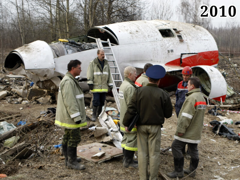 Фото обломки польского Ту-154, 2010 год