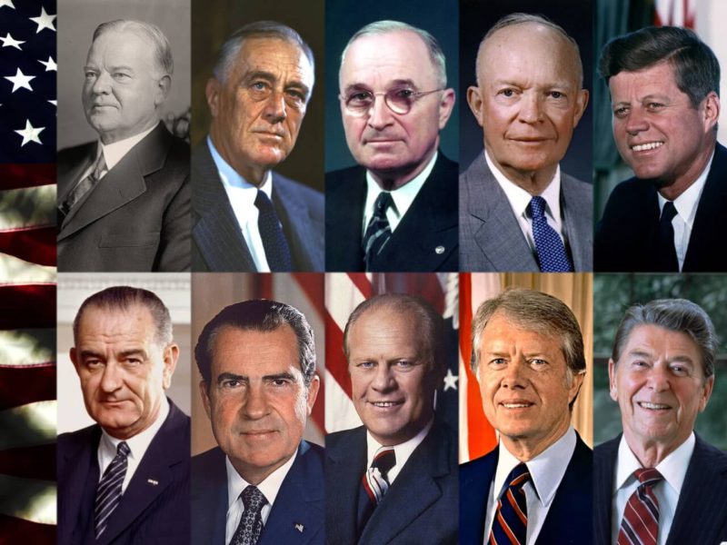 Портреты Президентов США от 31 до 40