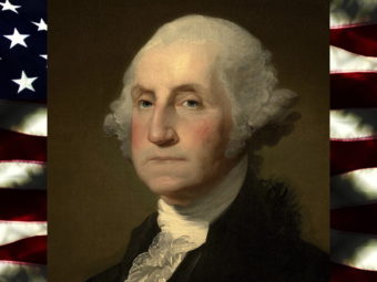 Картина 1-й всенародно избранный президент США Джордж Вашингтон