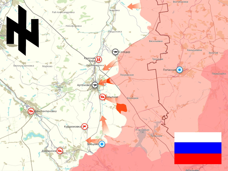 Карта спецоперации России на Украине