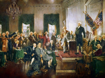 Картина "Сцена подписания Конституции Соединённых Штатов"