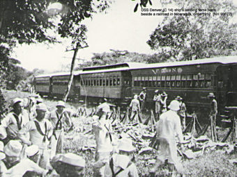 Десантный отряд корабля Denver у железнодорожной линии Коринто, Никарагуа, 1912 год